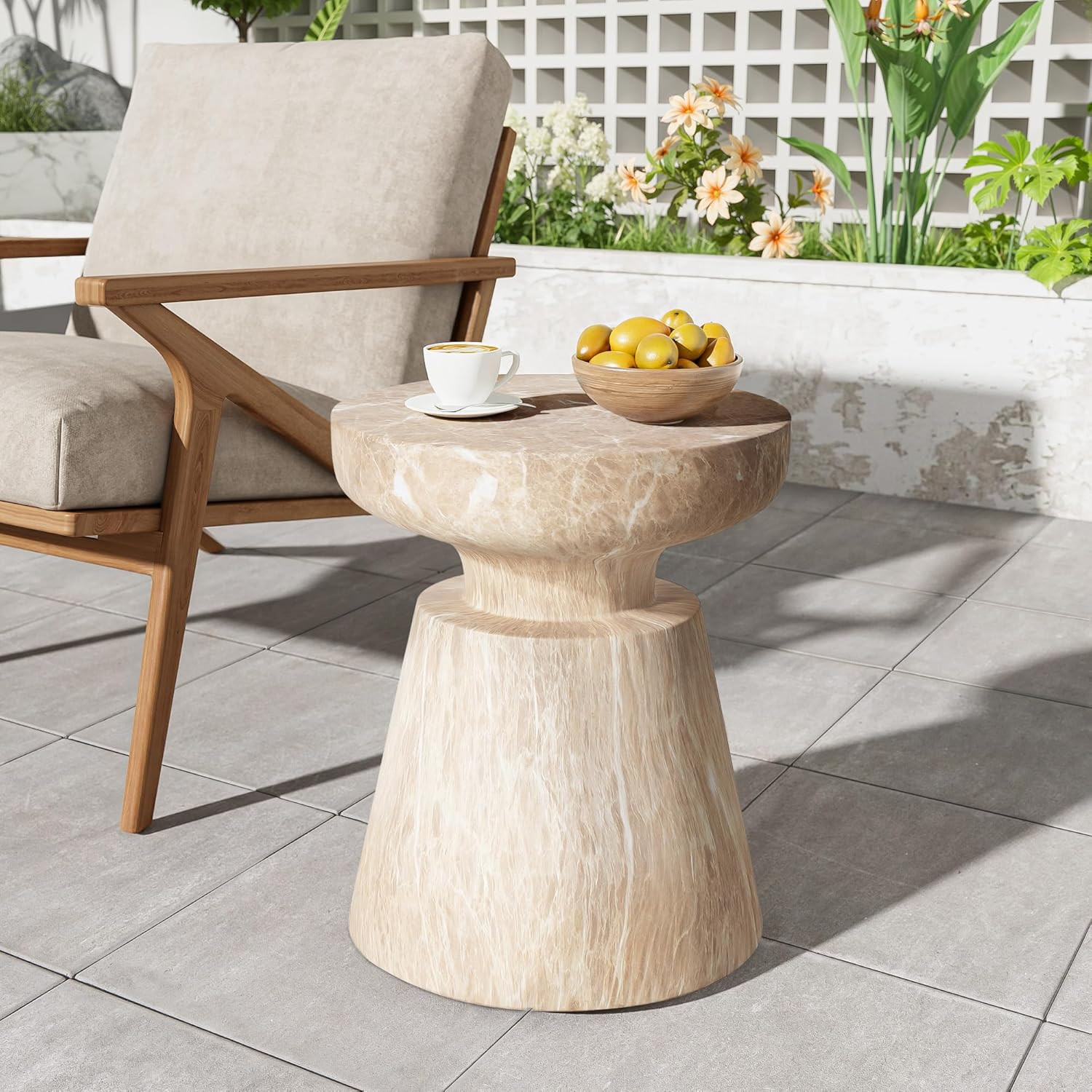 Christopher Knight Home Jayme 15"Lightweight Concrete End Table, Indoor Outdoor Accent Side Table... | Amazon (US)