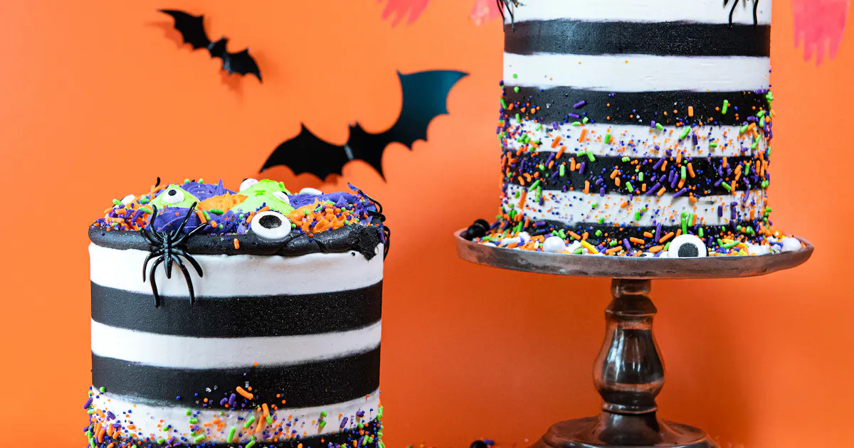 Halloween Spooky Sprinkle Surprise Cake by Trophy Cupcakes | Goldbelly | Goldbelly