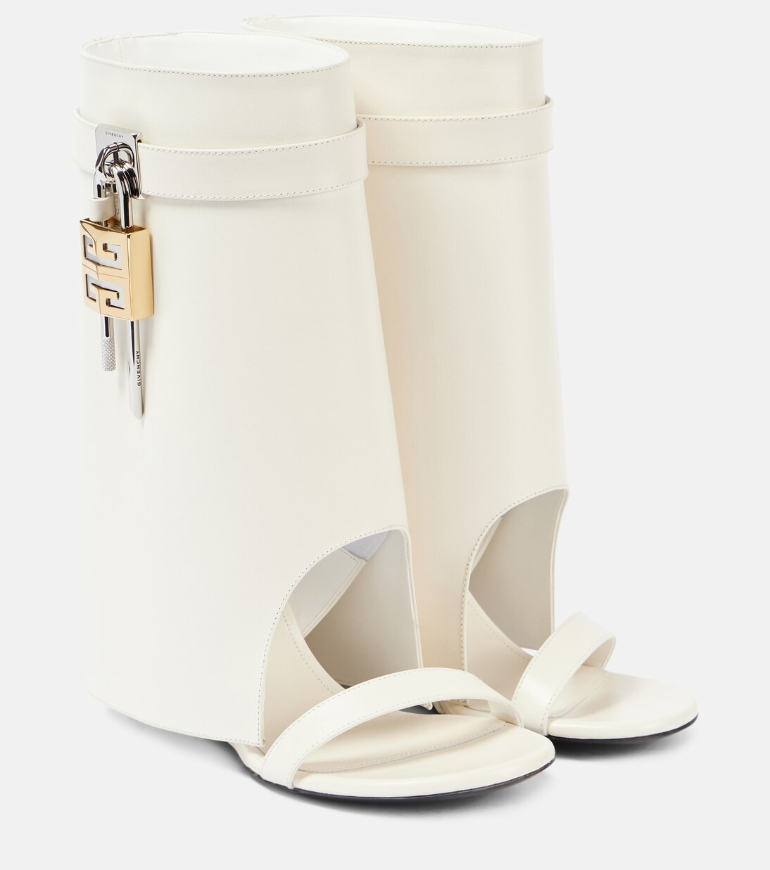 Shark Lock leather sandals | Mytheresa (US/CA)