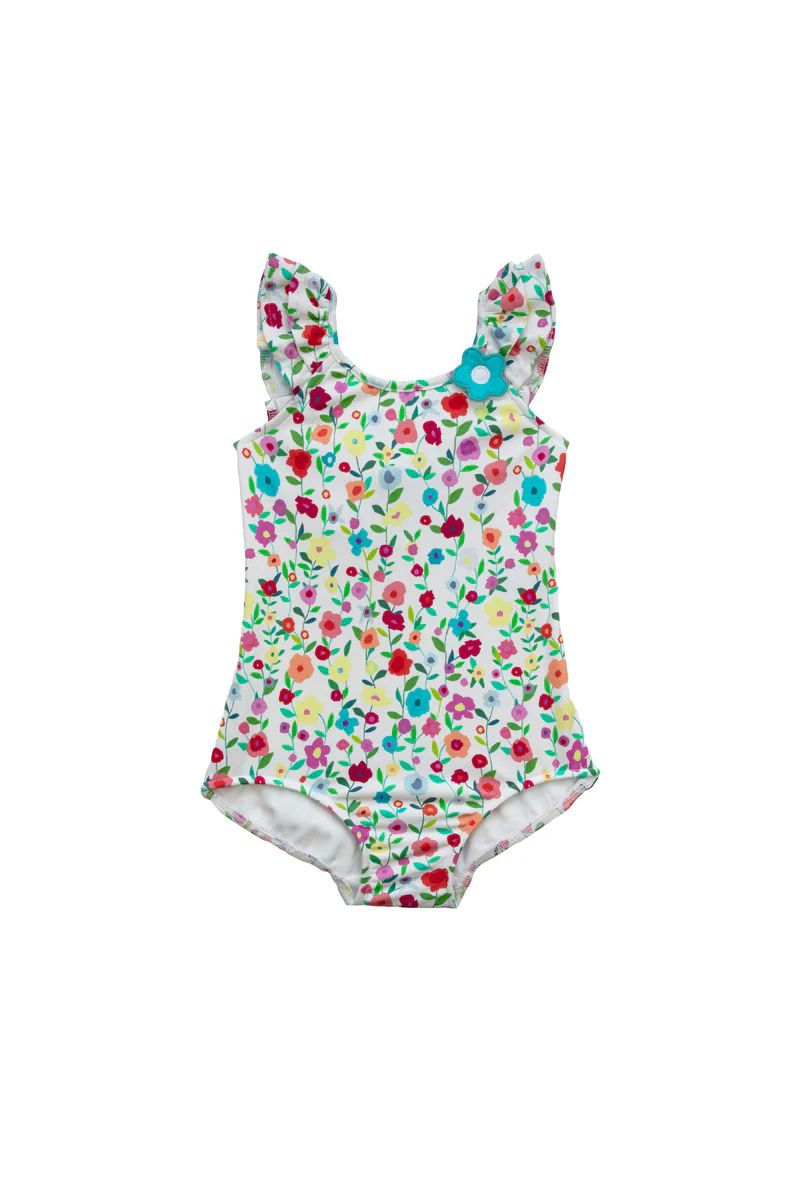 Floral Swimsuit With Ruffles | Florence Eiseman