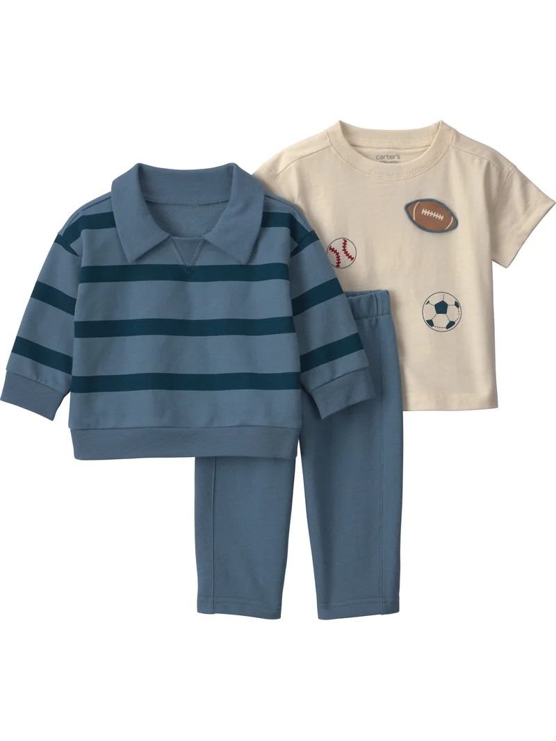 Carter's Child of Mine Baby Boy Outfit Set, 3-Piece, 0-24 Months | Walmart (US)