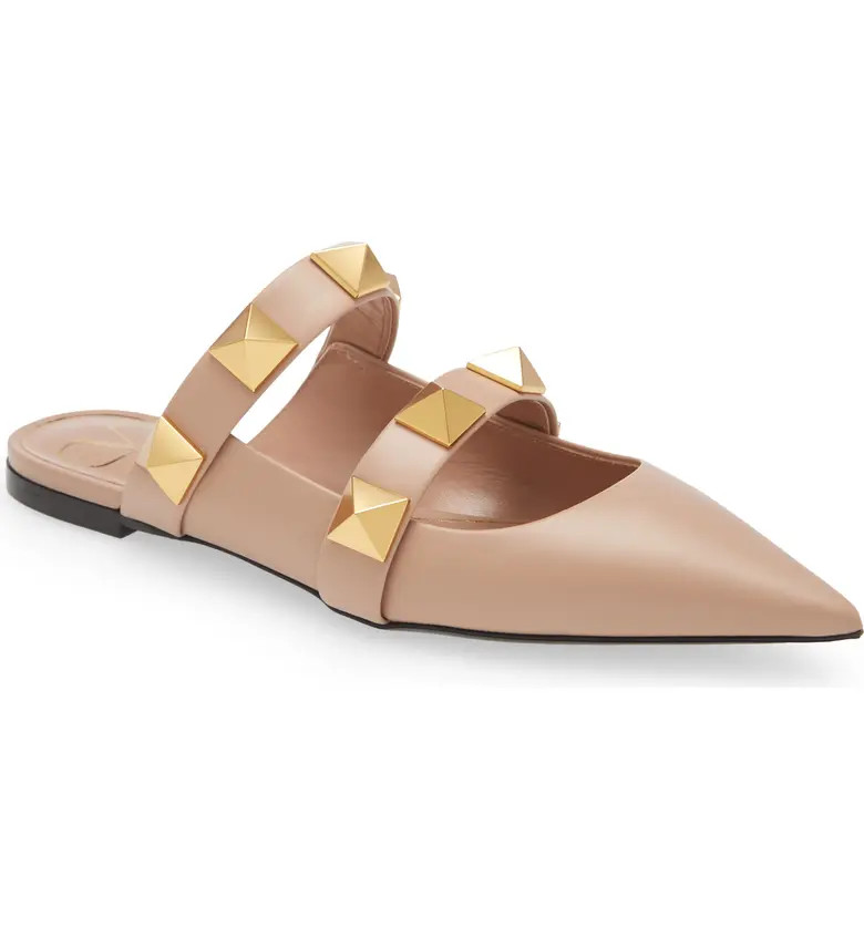 Valentino Garavani Roman Stud Pointed Toe Mule | Nordstrom | Nordstrom