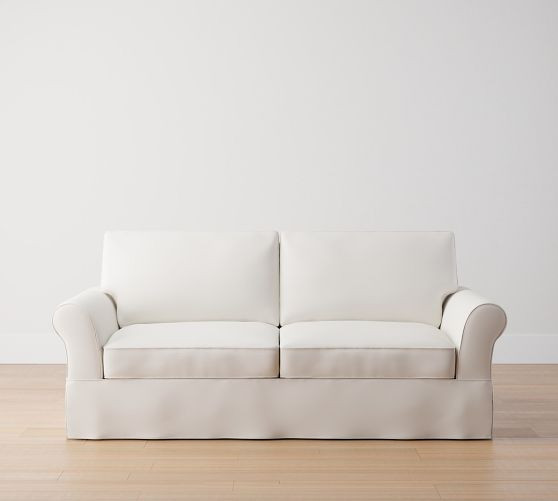 PB Comfort Roll Arm Slipcovered Sofa (68"-120") | Pottery Barn (US)