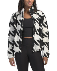 Houndstooth Printed Polar Fleece Jacket | Gifts For Her | Marshalls | Marshalls