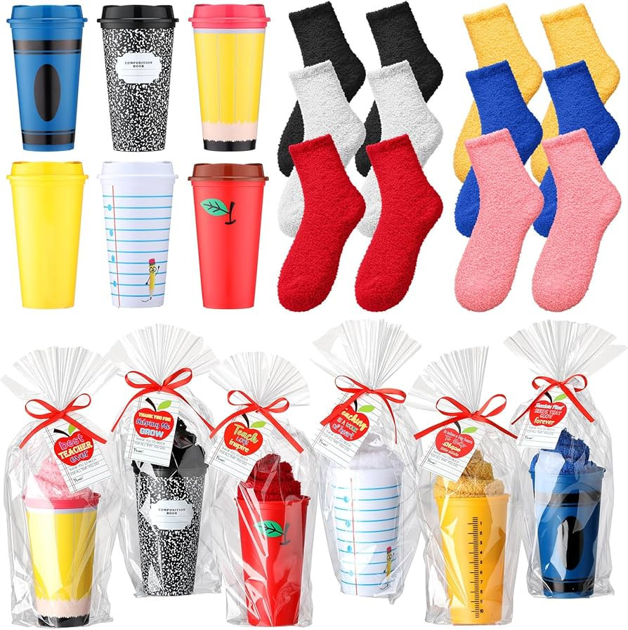 Hushee 6 Sets Teacher Appreciation Gifts Set Thank You Gifts from Student Funny 16 oz Teacher Cof... | Amazon (US)