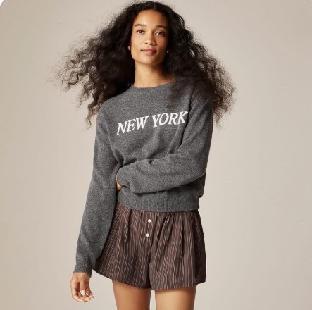Perfect cashmere "New York" crewneck