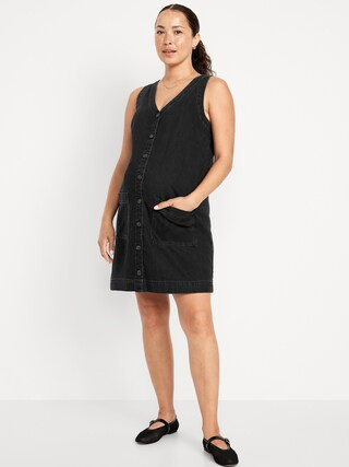 Maternity Sleeveless Jean Mini Dress | Old Navy (US)