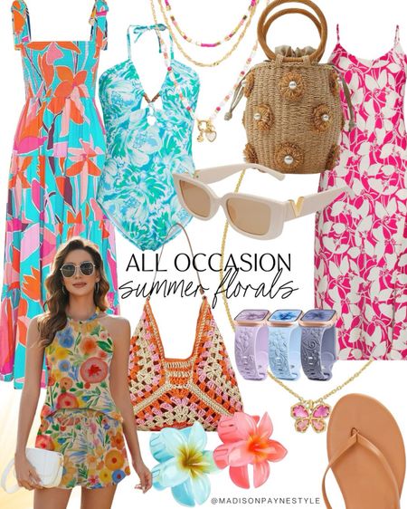 Summer Florals for Every Occassion 🌺🌼 now that summer is officially here, give us all the florals and bright prints! 

Summer Outfit, Summer Inspo, Summer Florals, Summer Prints, Dresses, Summer Dresses, Swimsuit, Handbags, Flip Flops, Amazon Accessories, Madison Payne 

#LTKSeasonal #LTKFindsUnder100 #LTKStyleTip