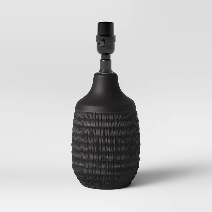 Small Textured Ceramic Lamp Base Black - Threshold™ | Target