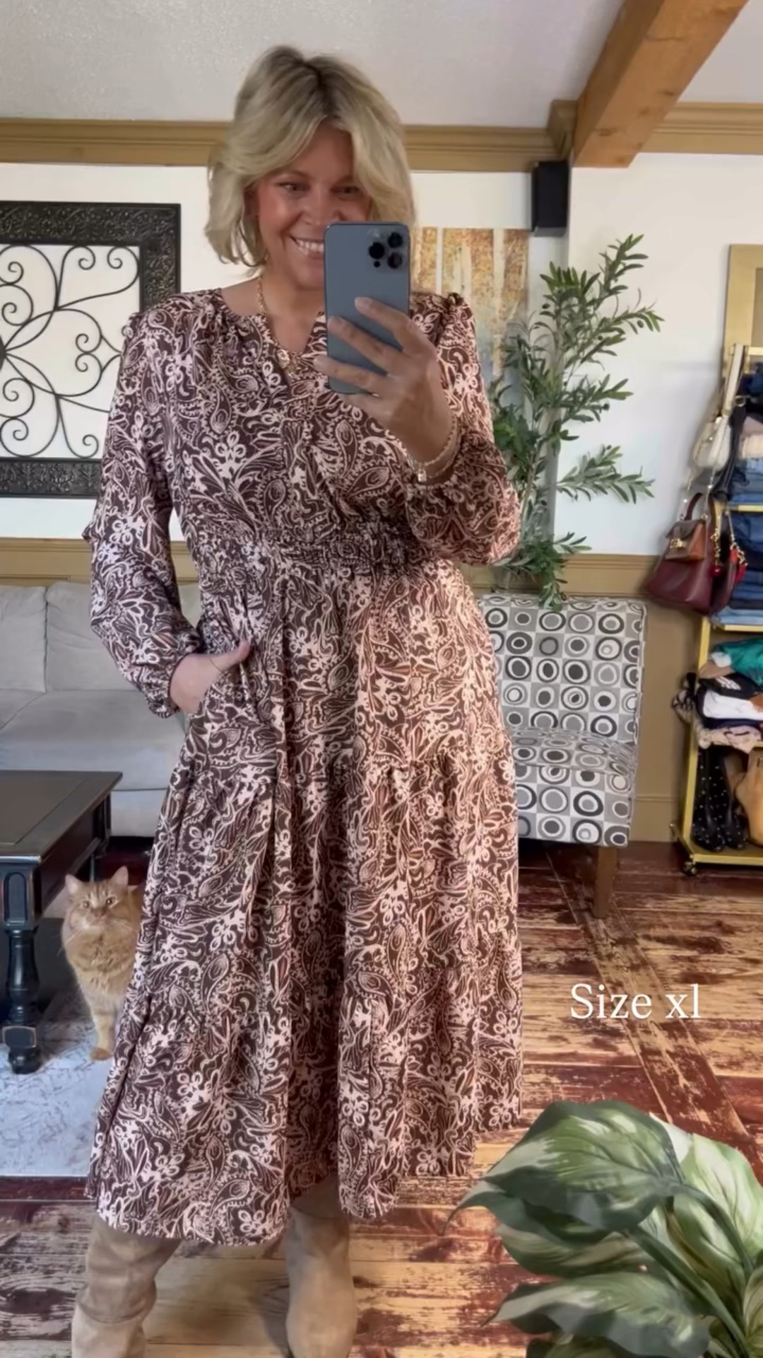 Size xl in this lovely midi dress from Amazon for Autumn 🍂 

#LTKMidsize #LTKStyleTip #LTKFindsUnder50