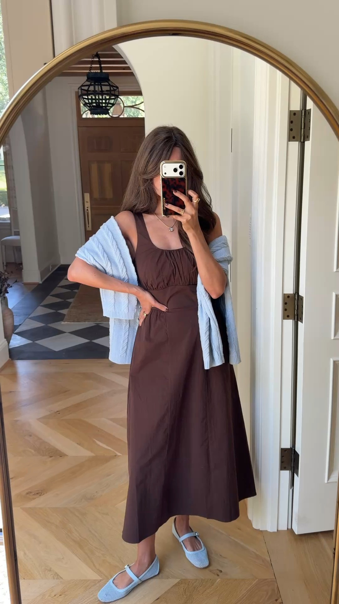 Today’s outfit, this dress is a Target find! 🤎🩵

#LTKootd #LTKdayinmylife #LTKgrwm