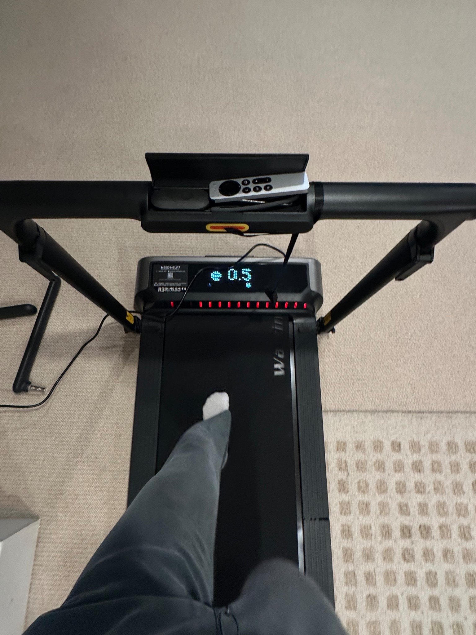 Walking pad that folds up AND you can run on it… it’s perfect 