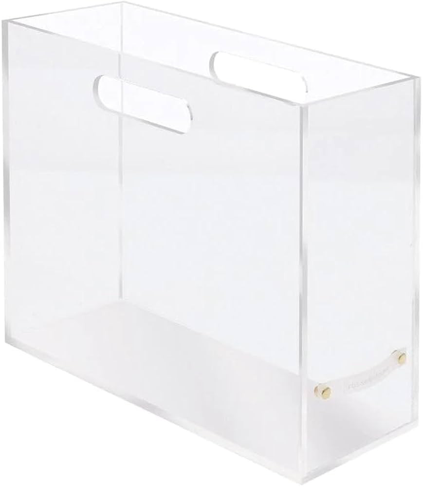 RUSSELL+HAZEL Acrylic File Box Slim, Clear, 4.5” x 12.25” x 10” | Amazon (US)
