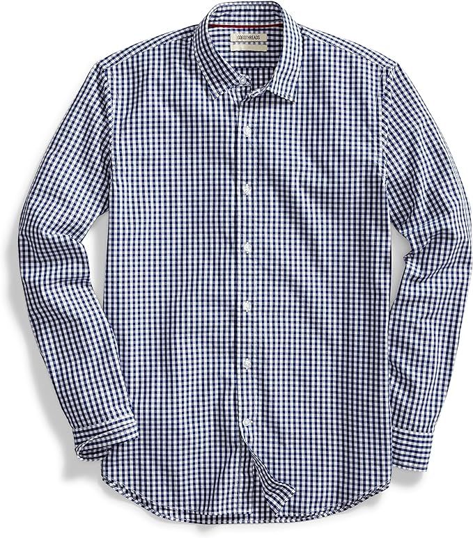 Goodthreads Standard-Fit Long-Sleeve Plaid Poplin Shirt | Amazon (US)