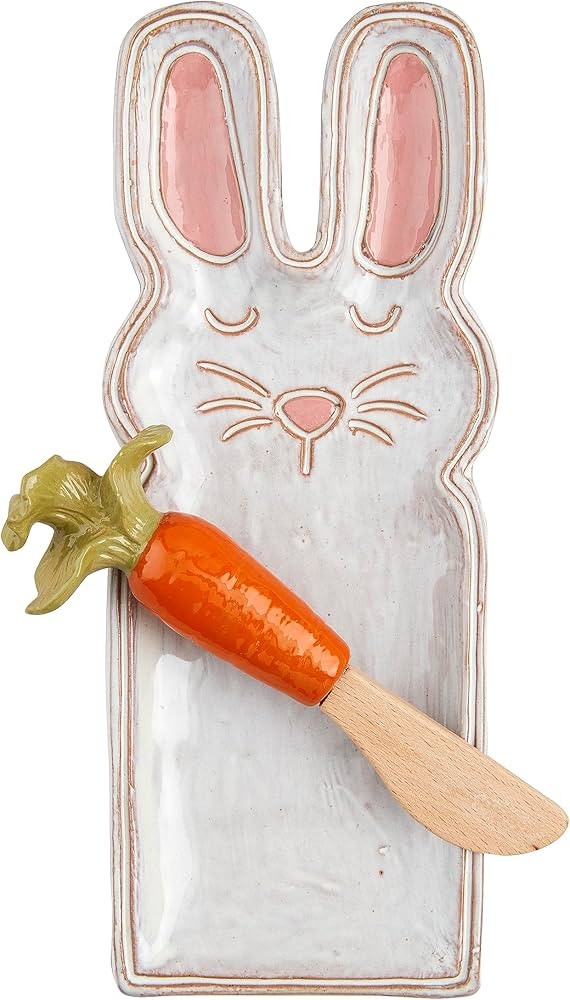 Mud Pie Easter Everything Plate Set, 9" L x 3.5" W, Bunny | Amazon (US)