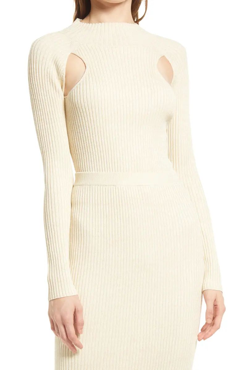 Open Edit Sparkle Cutout Sweater | Nordstrom | Nordstrom