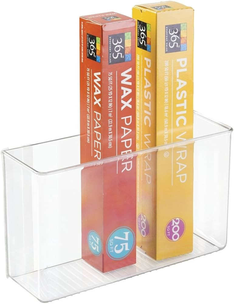 mDesign Plastic Adhesive Mount Storage Organizer Container for Kitchen or Pantry Wall Organizatio... | Amazon (US)