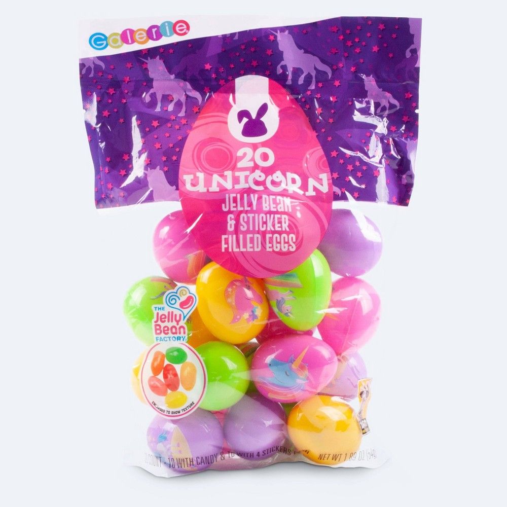 Galerie Easter Jelly Bean & Sticker FIlled Eggs - 1.89oz/20ct | Target