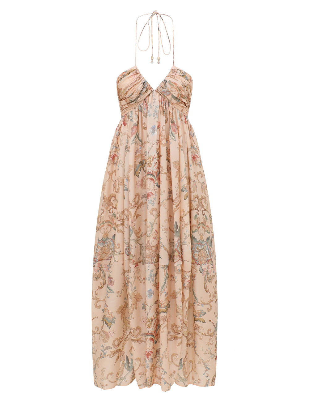 Roselight Halter Maxi Dress - Pink Tapestry Floral            
        
            

    
    
 ... | ZIMMERMANN (US, CA, EU, MENA)