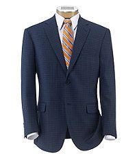 Traveler Tailored Fit 2-Button Sportcoat Big and Tall, by JoS. A. Bank, Men's Blazer / Sportscoat - 56 X Long, Blue | Jos. A. Bank