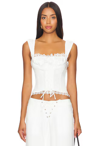 Caity Corset in White | Revolve Clothing (Global)