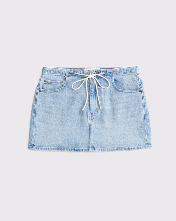 Women's Mid Rise Denim Mini Skirt | Women's Bottoms | Abercrombie.com | Abercrombie & Fitch (US)
