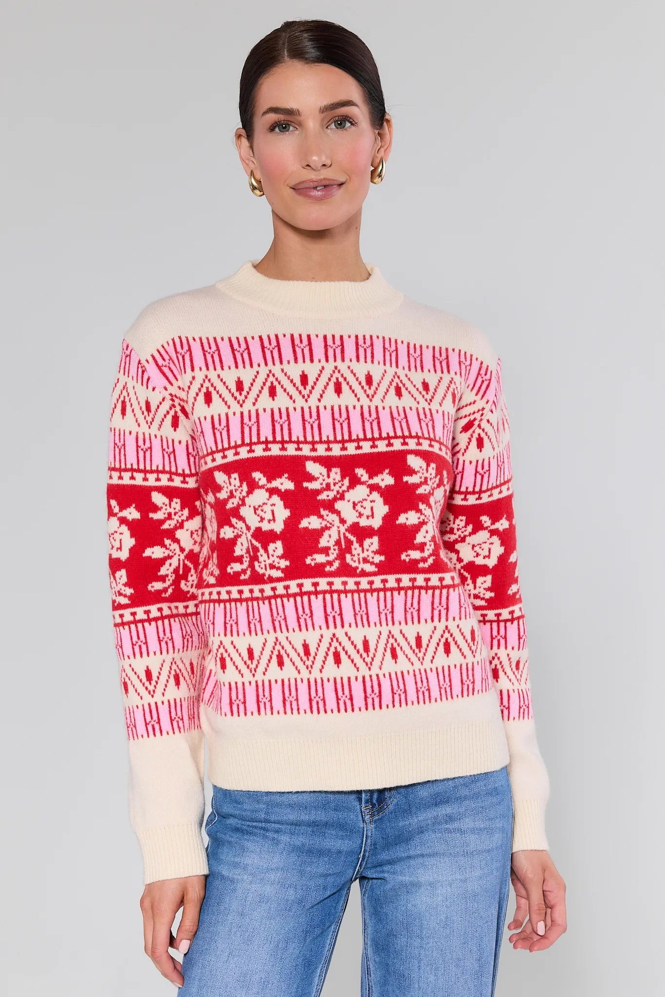 Rosalind Floral Knit Sweater | Avara