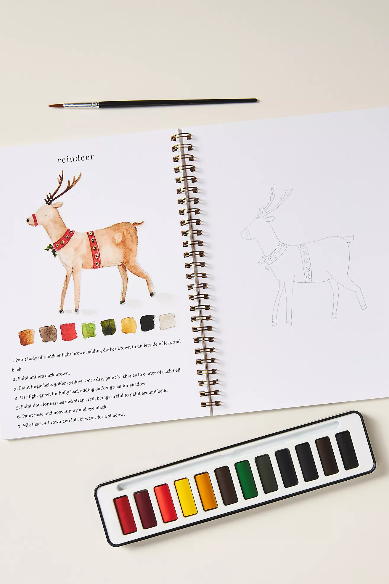 Emily Lex Studio Holiday Watercolor Workbook | Anthropologie (US)