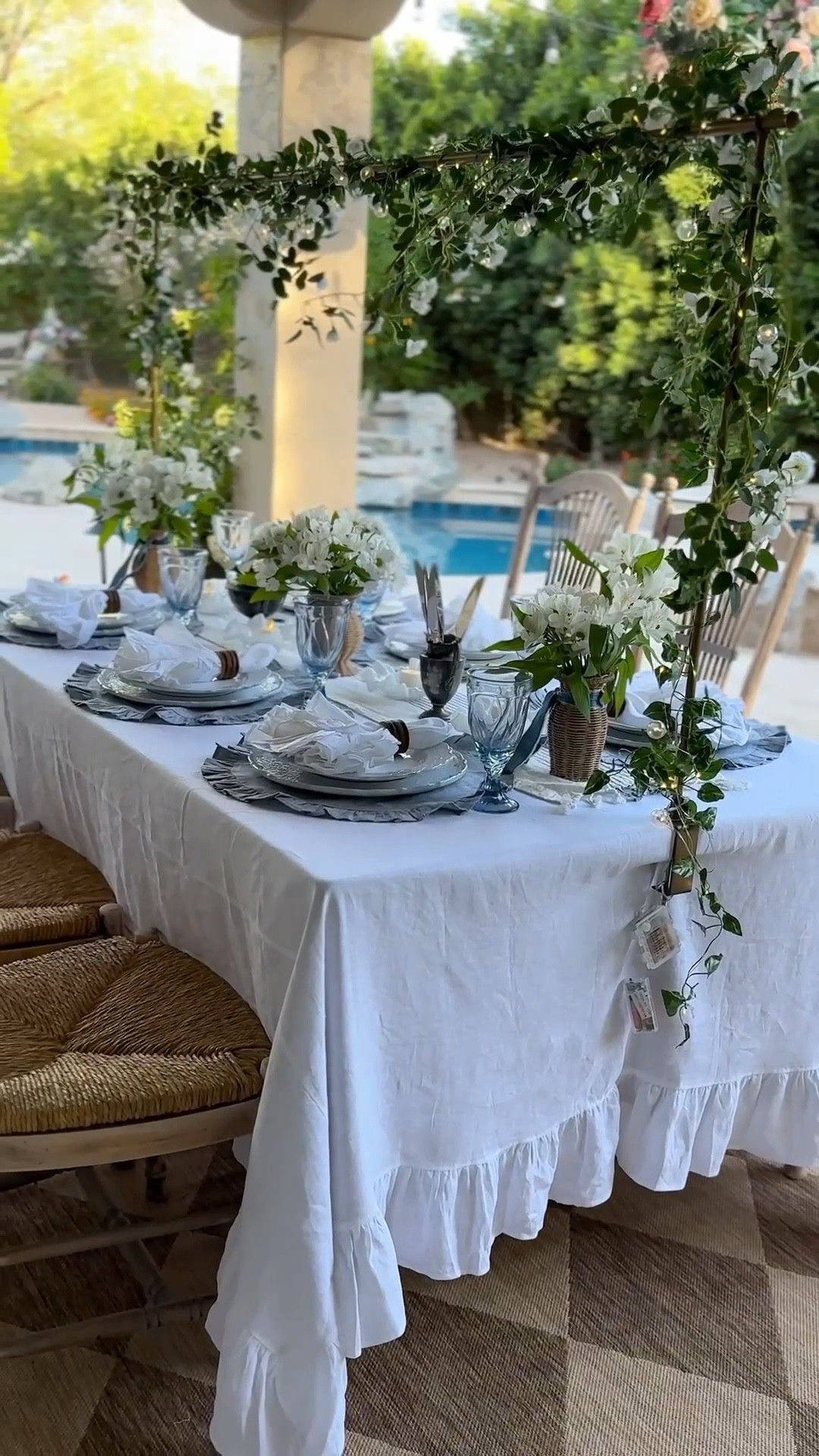 Planning a Bridal Shower, an intimate Backyard Wedding, Vow Renewal or Wedding Anniversary?  🫶🤍🍃

I created an easy and affordable way to make the event extra special using the table rod and a few simple accessories. 

An alternative look on the table, could be replacing the woven vases with crystal vases and some of the bride’s favorite flowers for a special touch. 

NOTE: Tablecloth, Placemats and dishes are from Arte Italica & Crown Linen. Best to visit their website directly. Or see similar items I found, below. 

wedding shower, bridal shower, backyard wedding, birthday party, tea party, celebration, backyard entertaining, outdoor entertaining, anniversary, vow renewal, wedding anniversary

#LTKParties #LTKWedding #LTKHome