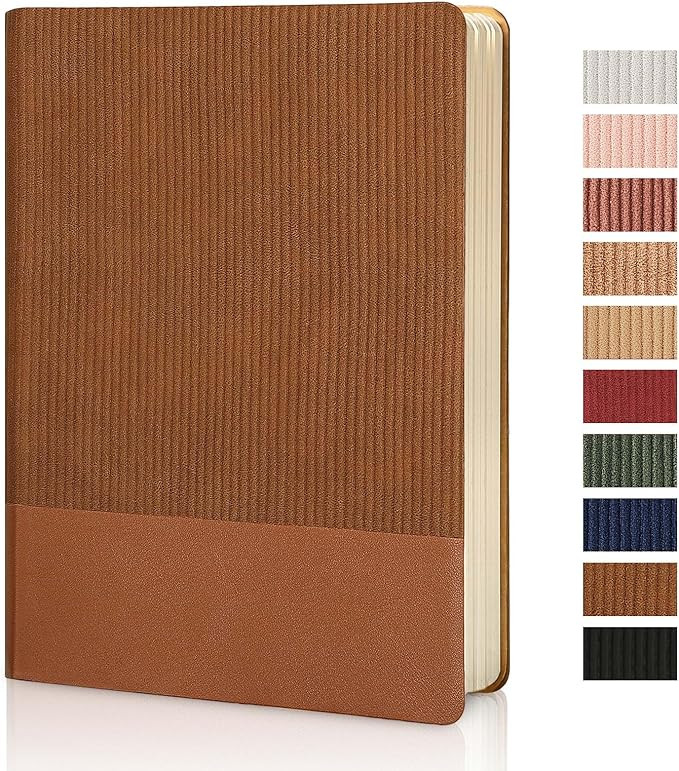 Lined Journal Notebook for Work College Ruled Note Book 5.79"x8.27" A5 PU Leather Daily Journalin... | Amazon (US)