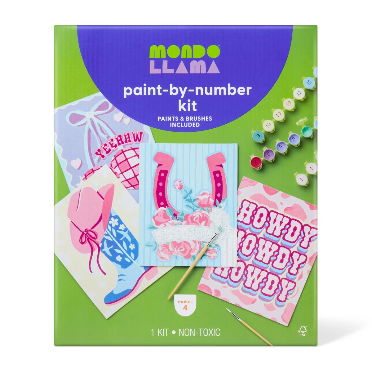 4ct Paint-by-Number Coquette Disco Cowgirl - Mondo Llama™ | Target