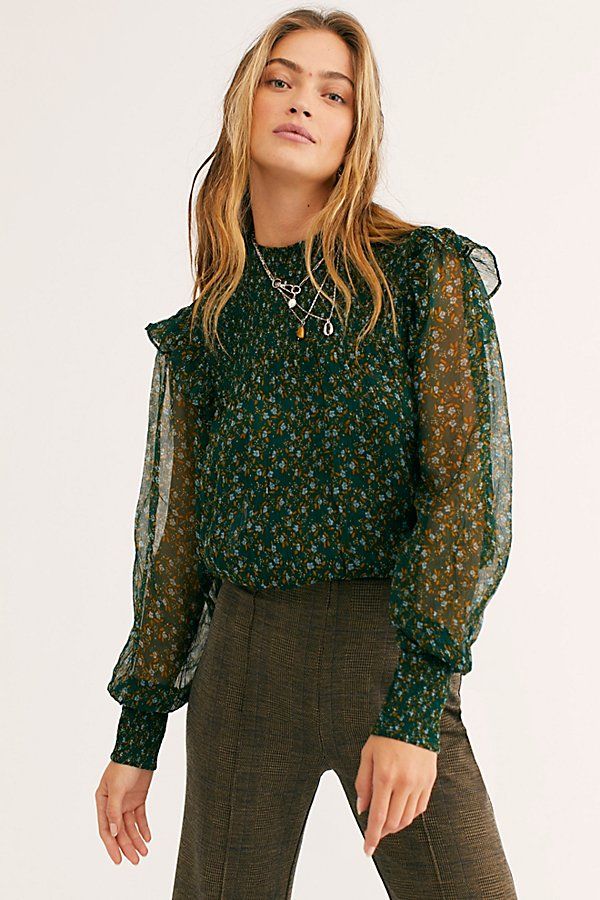 Roma Blouse by Free People, Hunter Combo, L | Free People (Global - UK&FR Excluded)