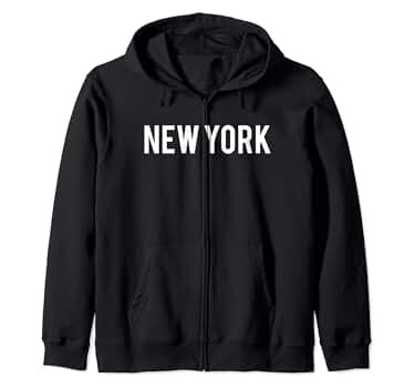 New York Retro City Shirt Pride Men Women Kids Mom Dad Gift Zip Hoodie | Amazon (US)
