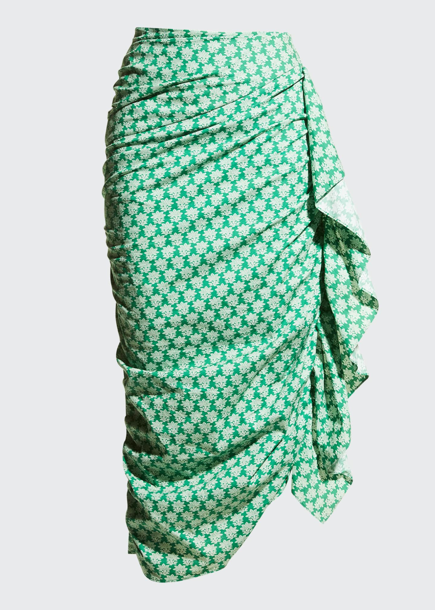 Rhode Felicity Draped Midi Skirt | Bergdorf Goodman