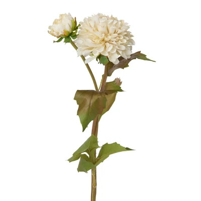 Cream Dahlia Faux Stem | Cailini Coastal
