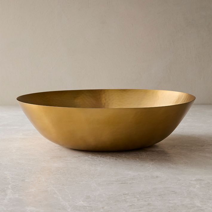 Iris Hammered Metal Serve Bowl | West Elm (US)