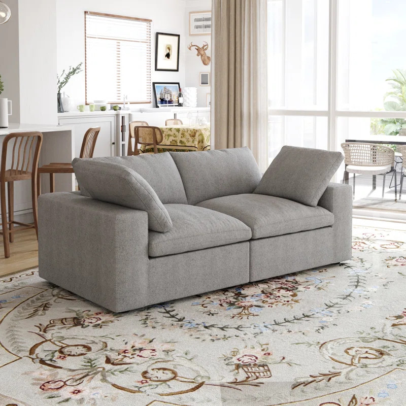 Tenia 80'' Linen Modular Sofa | Wayfair North America