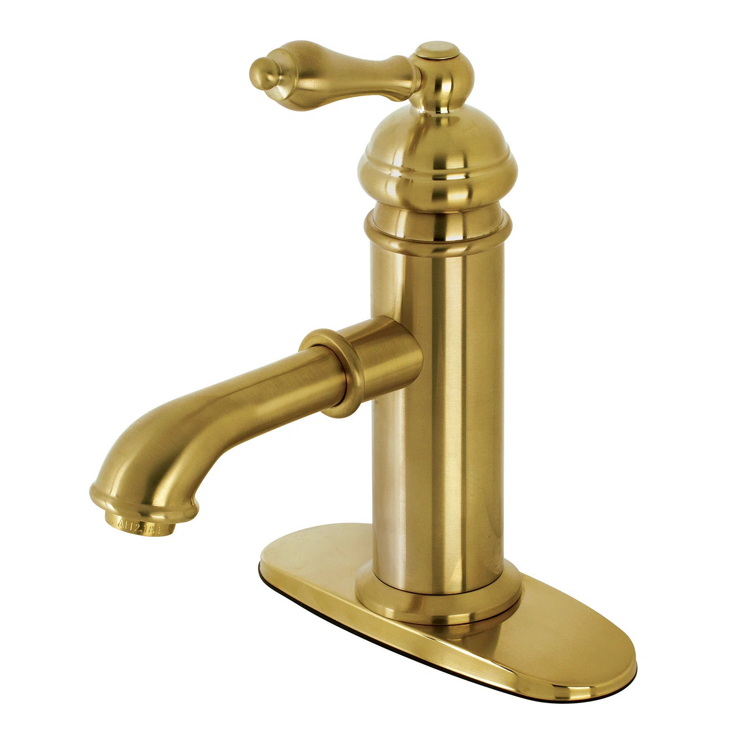 Kingston Brass American Classic Single-Handle 1-Hole Deck Mount Bathroom Faucet with Brass Pop-Up... | Wayfair North America