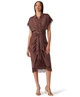 Women's Tori Collared Wrap Midi Dress | Macy's