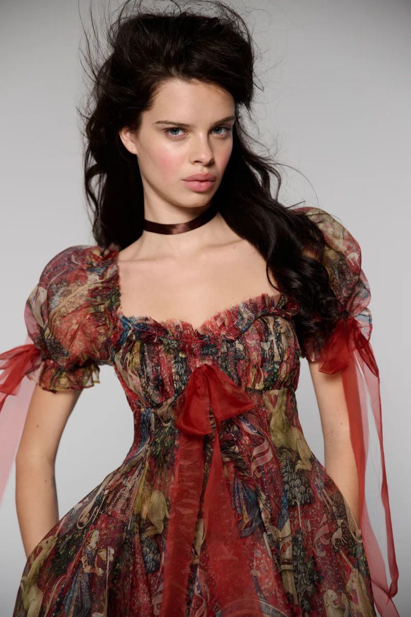 The Lady and the Unicorn Silk Organza Tulum Dress | Selkie Collection