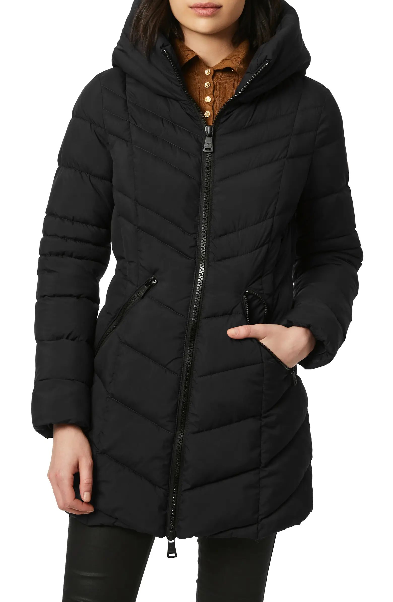Bernado Packable EcoPlume™ Hooded Walker Coat | Nordstrom