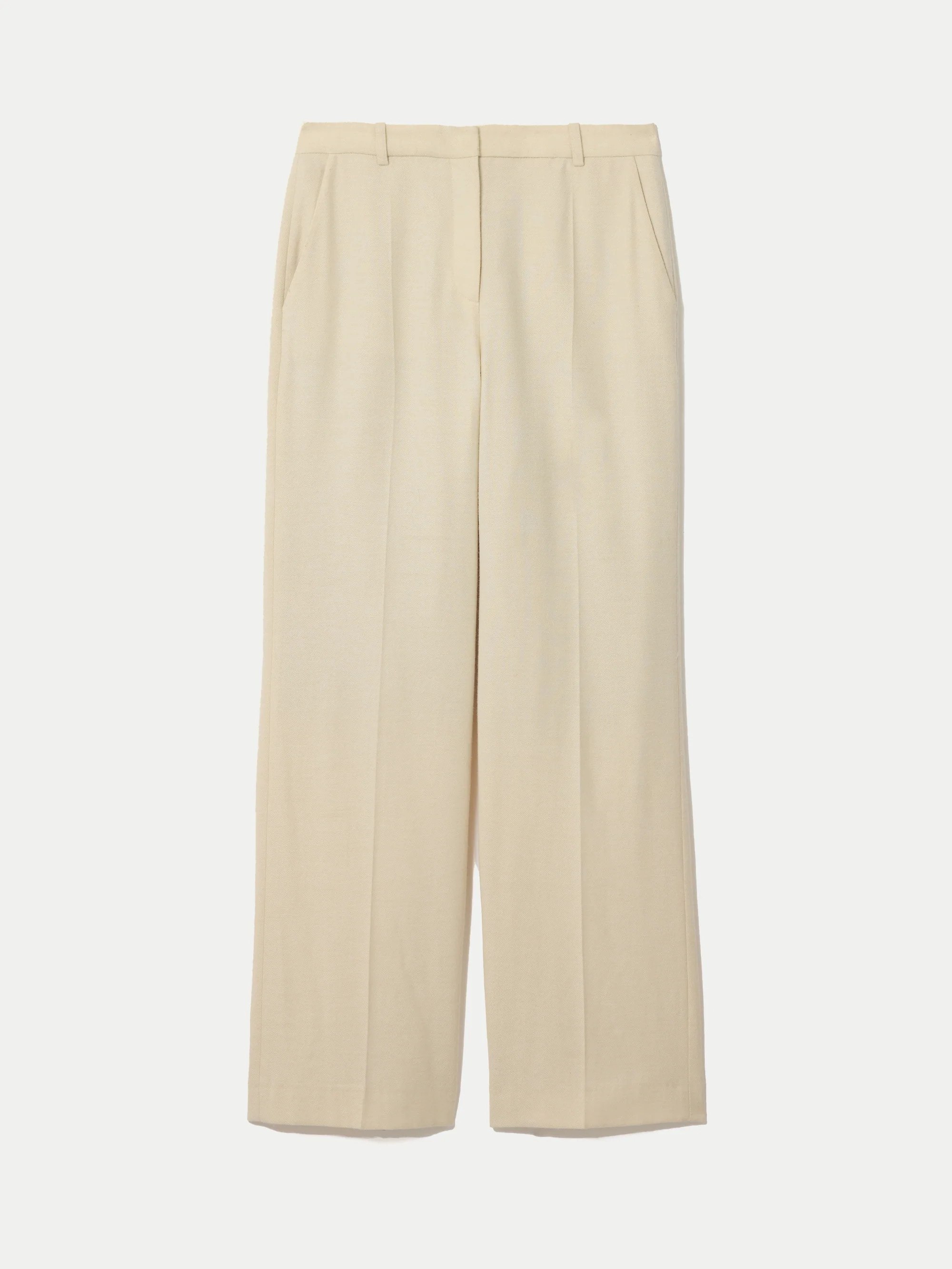Barker Straight Leg Trouser | Cream | Jigsaw (UK)