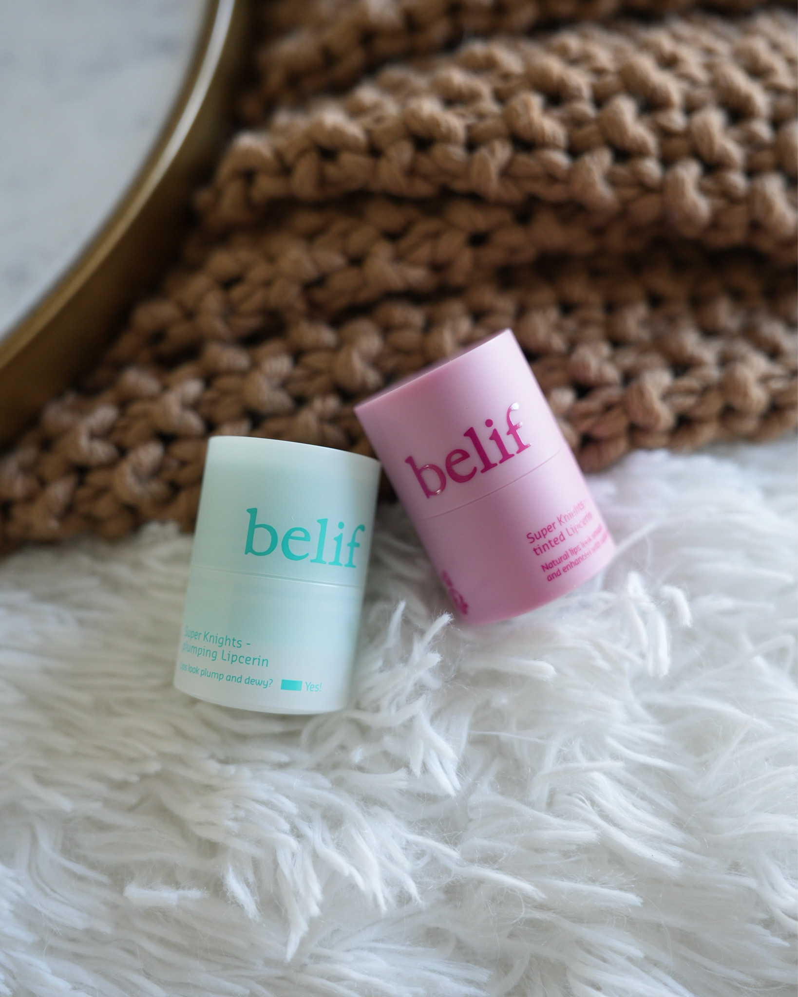 Ok belif, this looks familiar! I used the purple one the other night and I was asked, 2x, why I was wearing lipstick to bed.  It’s light pink! Pretty, but def more for daytime, for me. It’s hydrating and glossy! 