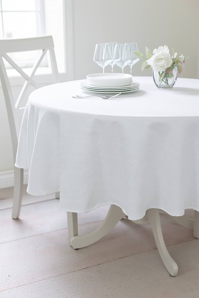 Benson Mills Textured Fabric Table Cloth, for Everyday Home Dining, Parties, Weddings & Holiday t... | Amazon (US)
