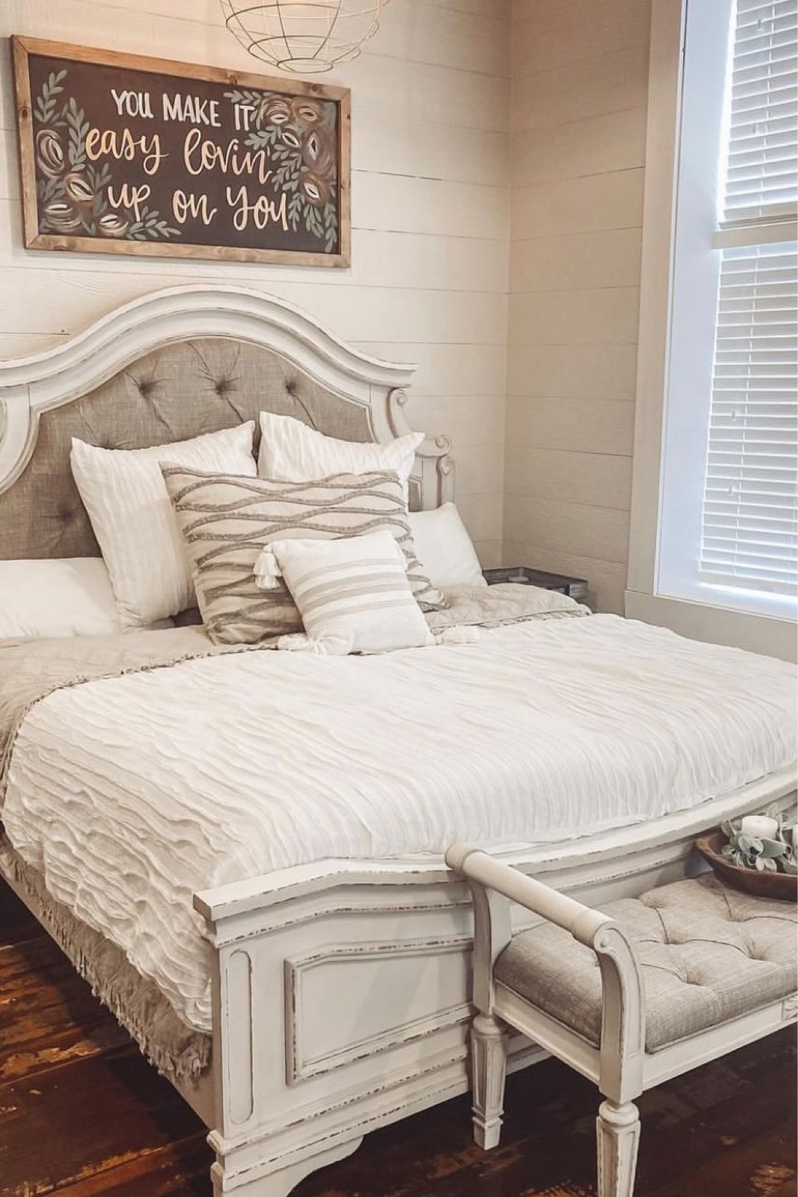 A home is always a work in progress! Love it when my bed is made- the bedding keeps it light and airy against the darker hard wood floors that are original to our home  

#homedecor #decor #farmhousedecor #apartmentdecor #homesweethome #homegoods #homedecoration #transformation

#LTKHome