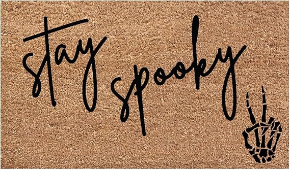 Stay Spooky Mat Halloween Door Mat Home Decorations, Non-Slip Skull Welcome Doormat for Front Doo... | Amazon (US)