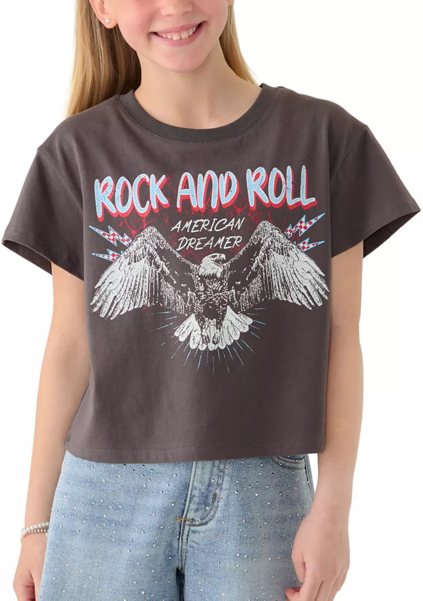 Girls 7-16 Rock and Roll Graphic T-Shirt and Shorts Set | Belk