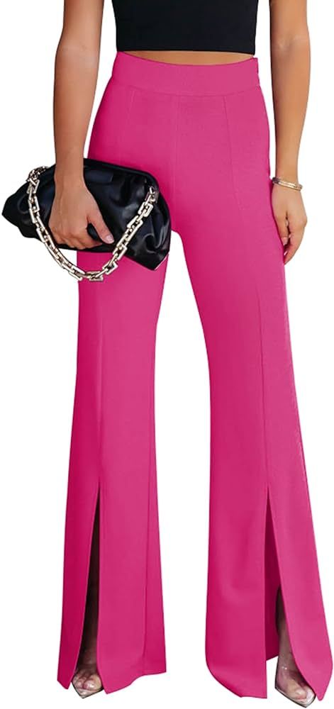 GRAPENT Dress Pants Wide Leg Pants for Women Flare Pants Pull On Business Casual Work Trousers Sp... | Amazon (US)