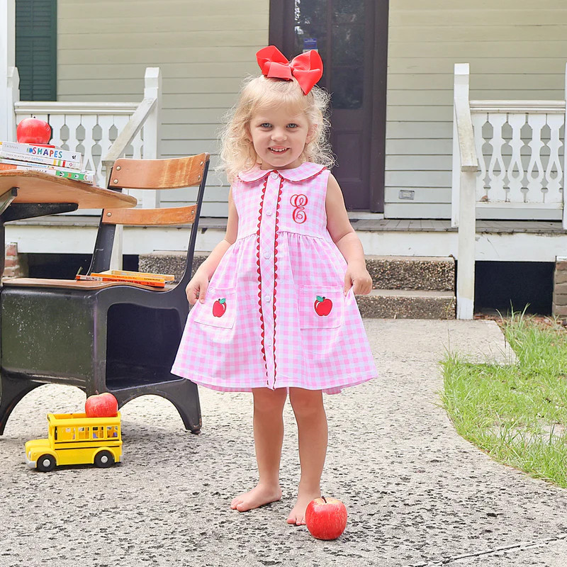 Apple Pink Gingham Lola Dress | Classic Whimsy