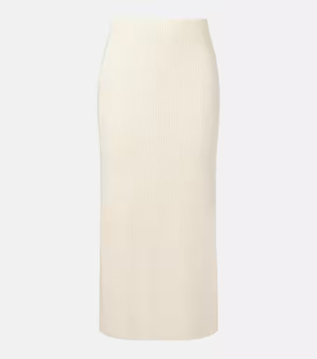 Ribbed-knit cotton-blend midi skirt | Mytheresa (US/CA)